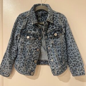 GAP kids leopard jean jacket